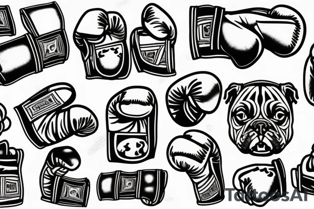 Boxer, Boxing Gloves, Bulldog, tattoo idea