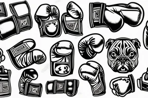 Boxer, Boxing Gloves, Bulldog, tattoo idea