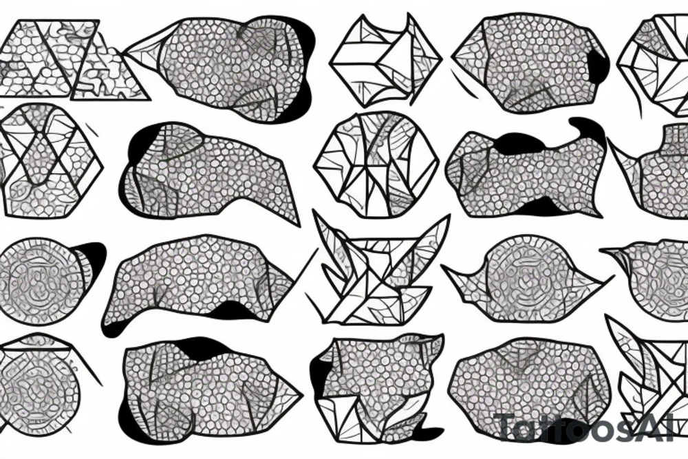 tessellation of a sea otter tattoo idea