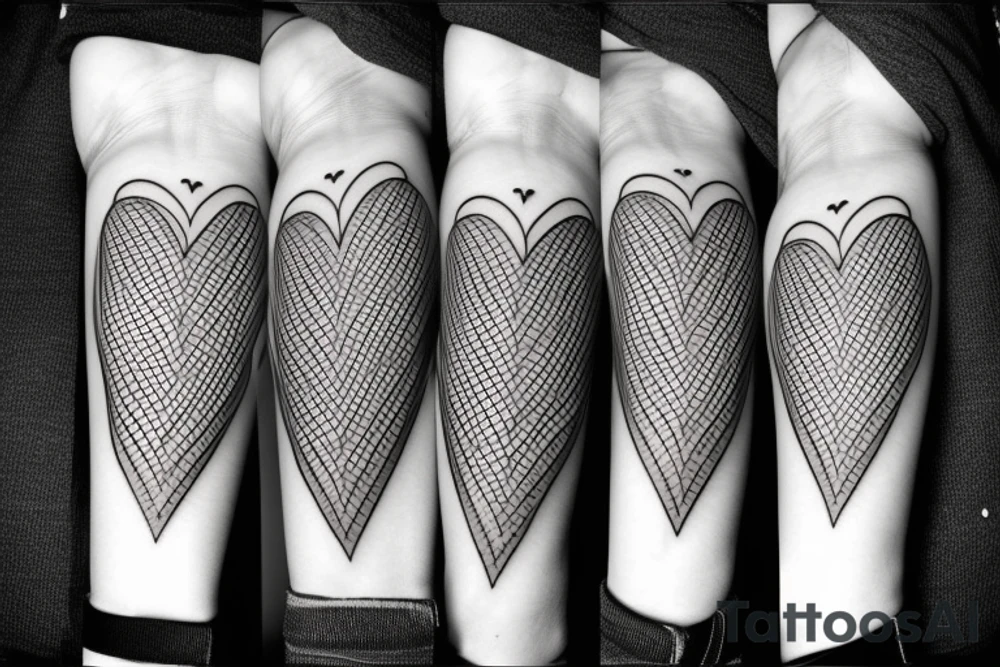 heart contemporary thin line tattoo idea
