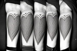 heart contemporary thin line tattoo idea