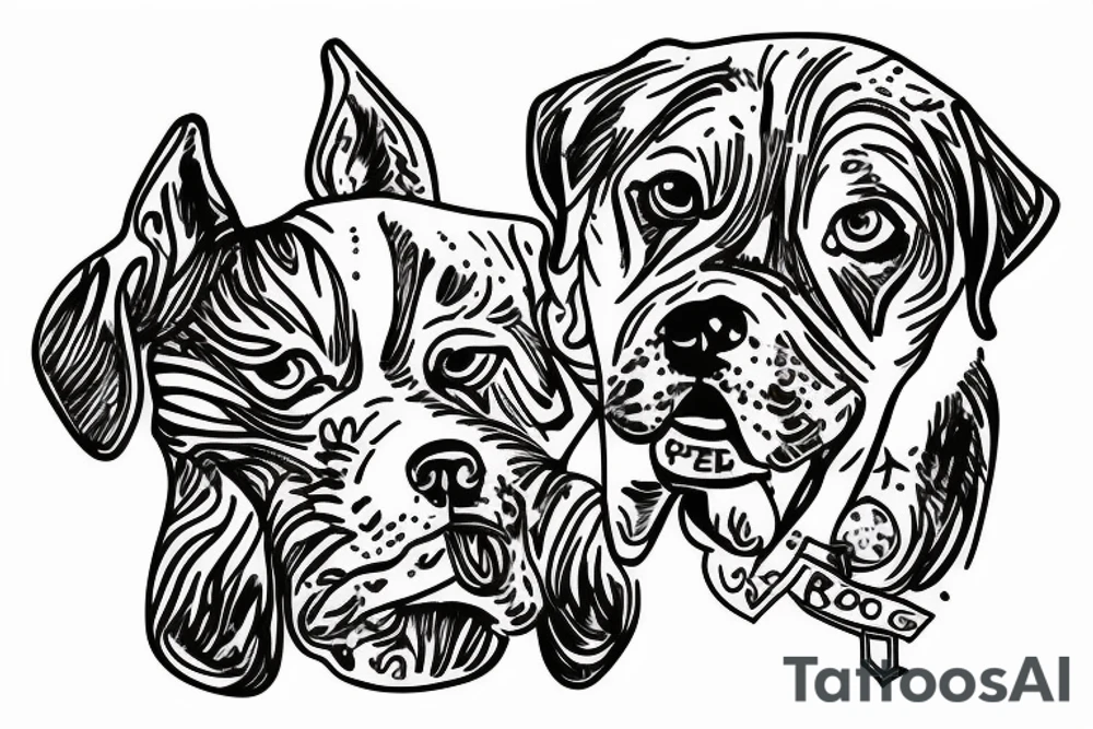 dog that drives a car in the desert tattoo idea