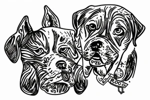 dog that drives a car in the desert tattoo idea