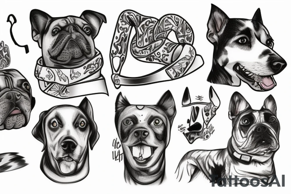 A dog that drives a car in the desert tattoo idea