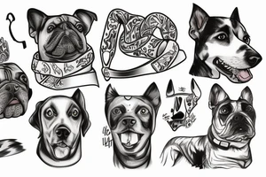 A dog that drives a car in the desert tattoo idea