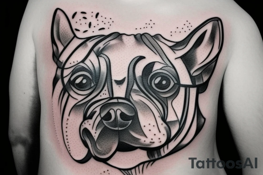 A dog that drives a car tattoo idea