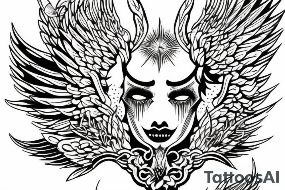 Fallen angel tattoo idea