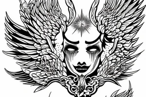 Fallen angel tattoo idea