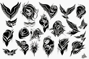 Fallen angel tattoo idea