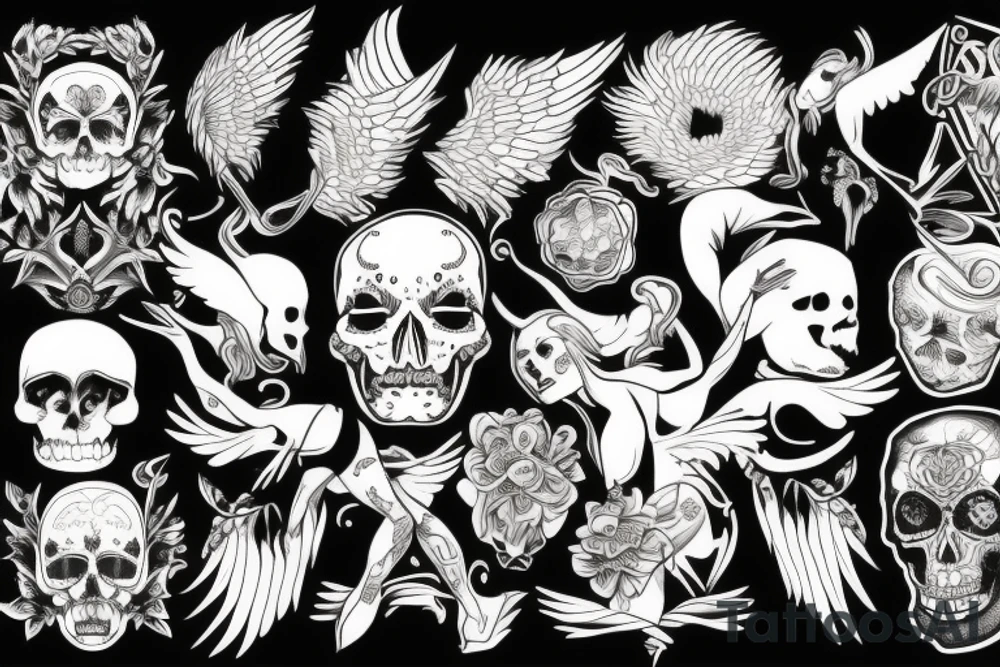 Fallen angel tattoo idea