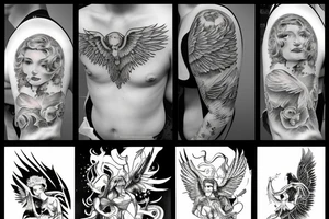 Fallen angel tattoo idea