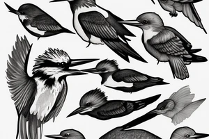 Belted kingfisher tattoo idea