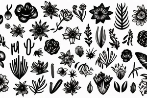 desert flowers tattoo idea