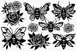 Black widow spider with roses and thorns tattoo idea