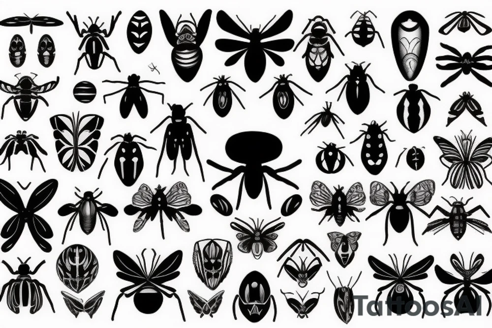 Black widow spider tattoo idea