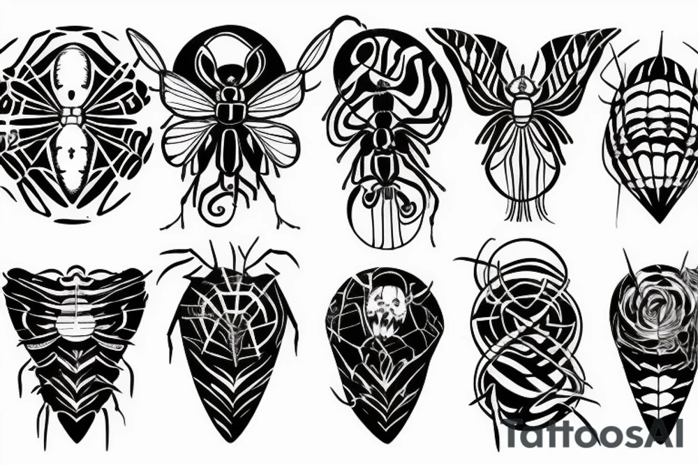 Black widow spider tattoo idea