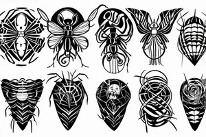 Black widow spider tattoo idea