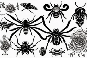 Black widow spider tattoo idea