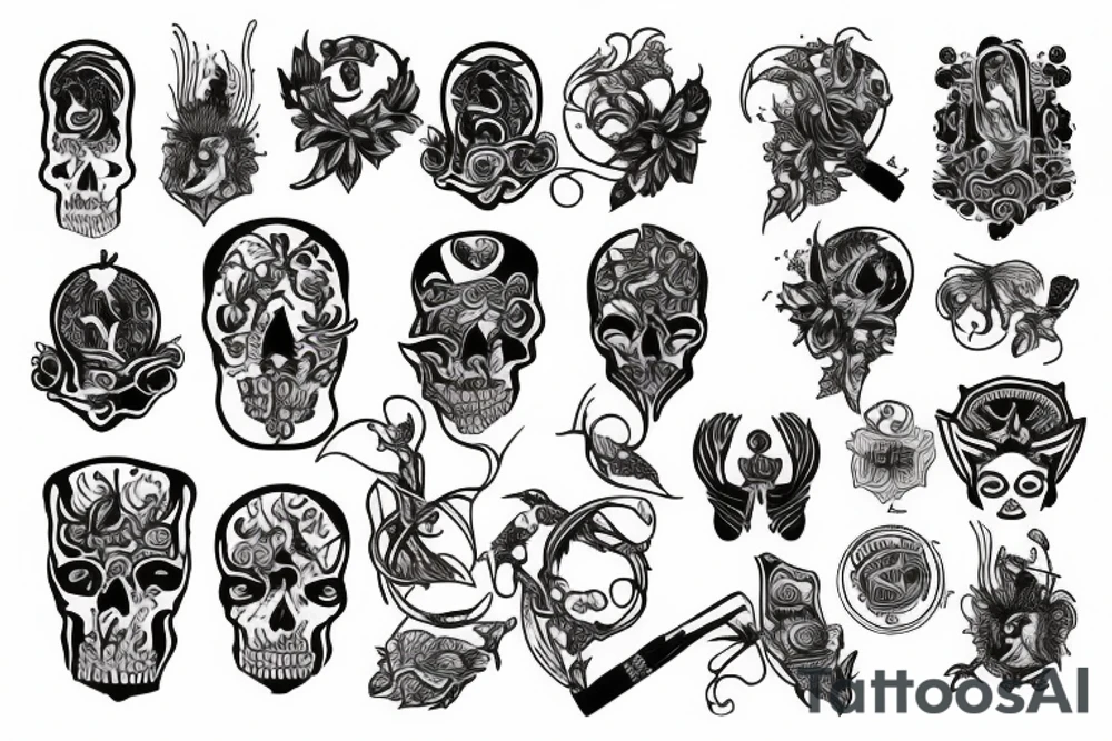 Black threes tattoo idea