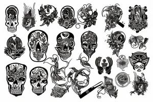 Black threes tattoo idea