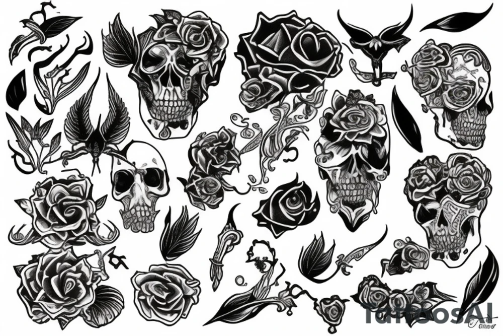 Black threes tattoo idea