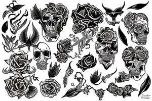 Black threes tattoo idea