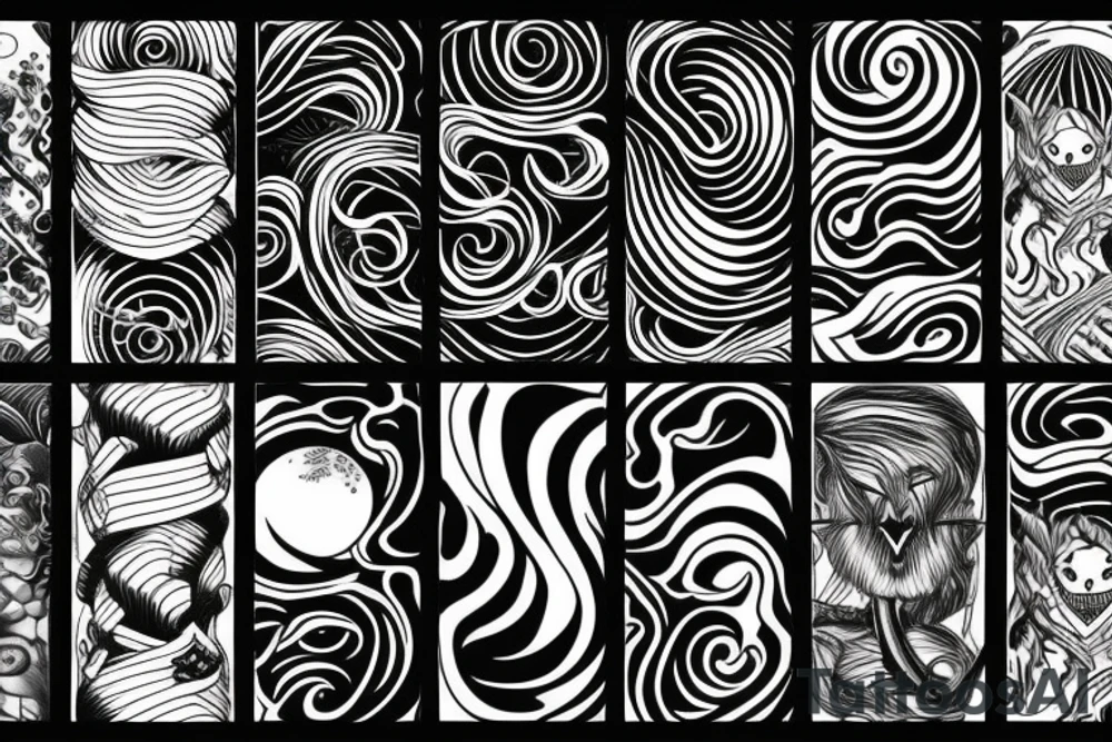 Wave planet tattoo idea