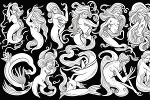merman tattoo idea