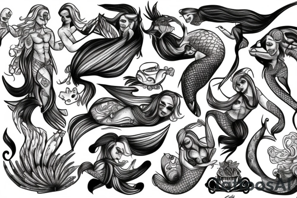 merman tattoo idea