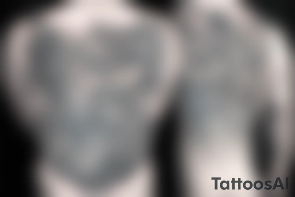 merman with trident tattoo idea