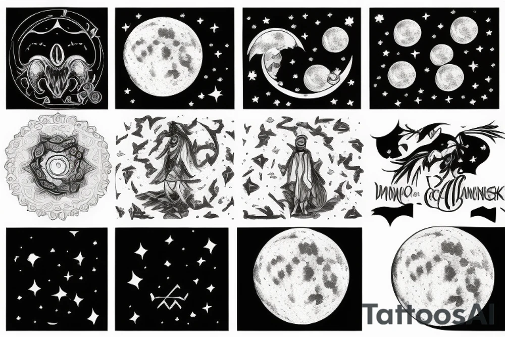 The moon which is illuminating the darkness of the night. tattoo idea