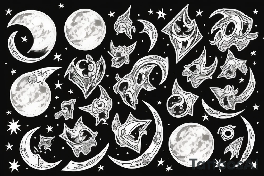 The moon which is illuminating the darkness of the night. tattoo idea