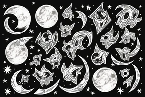 The moon which is illuminating the darkness of the night. tattoo idea