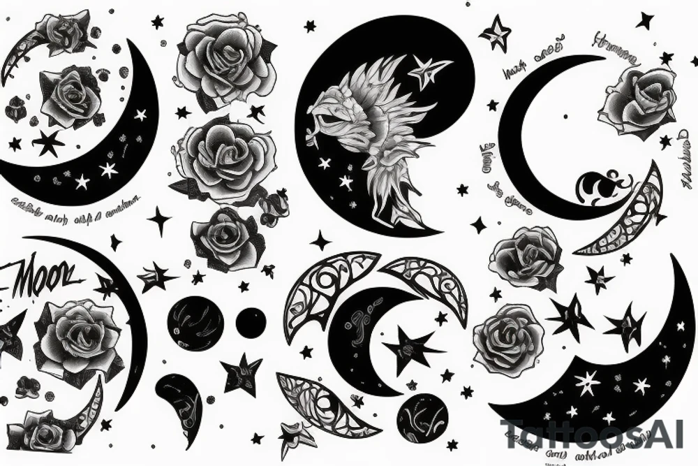 The moon tattoo idea