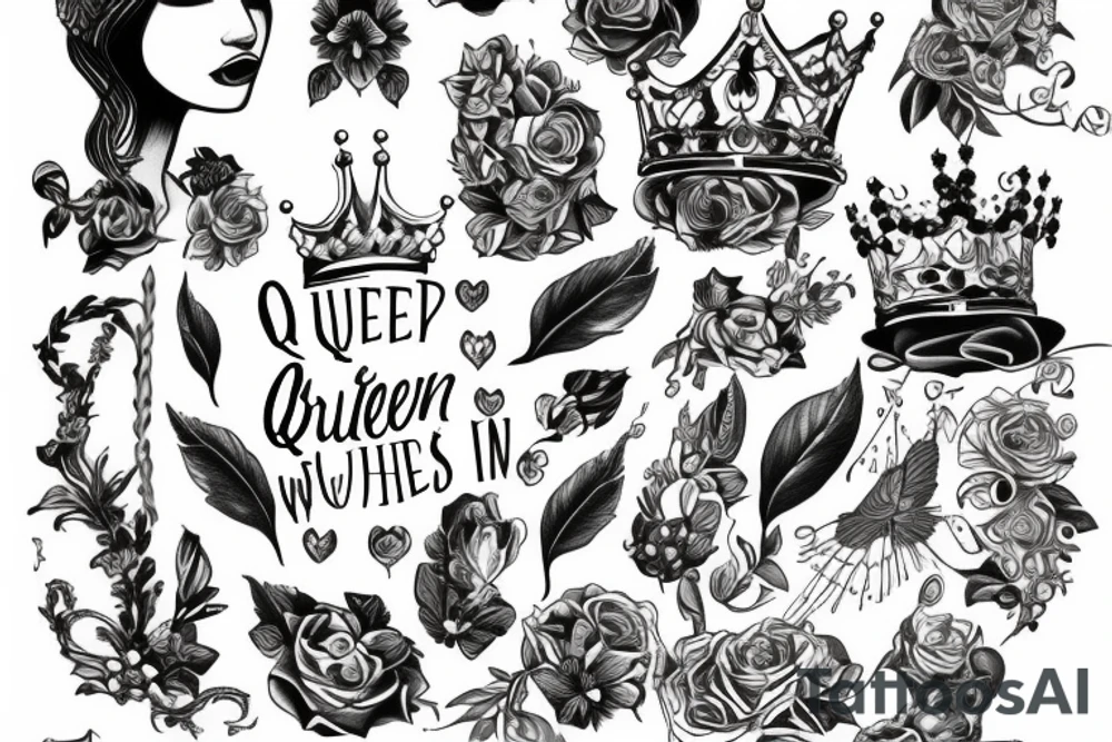 queen without a king, that build her walls to high tattoo idea