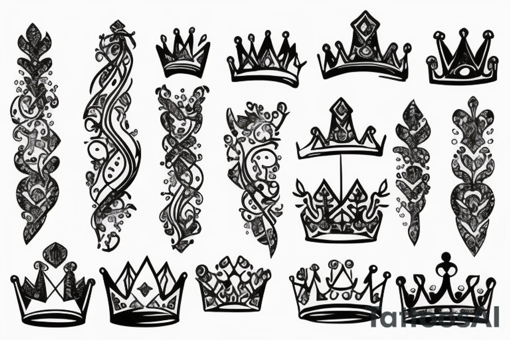 paper crown tattoo idea