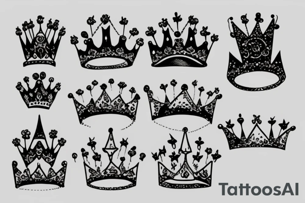 paper crown tattoo idea
