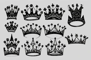 paper crown tattoo idea
