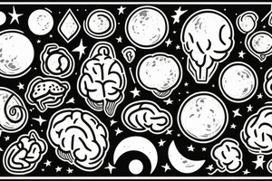 The moon and the brain tattoo idea