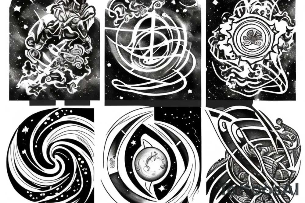 Space time world tattoo idea