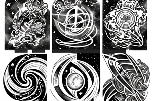 Space time world tattoo idea