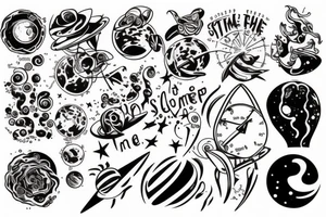 Space time tattoo idea