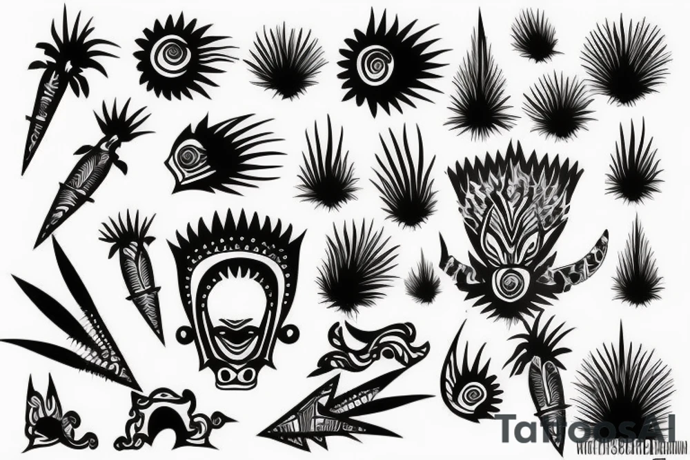 spiky tattoo idea