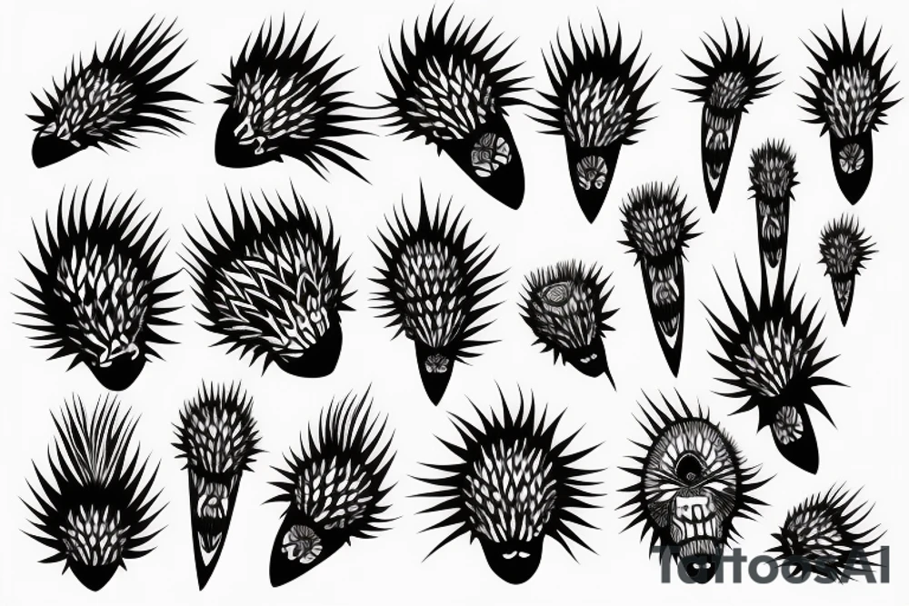 spiky tattoo idea