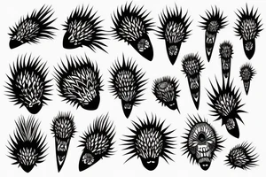 spiky tattoo idea