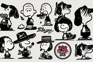 snoopy samurai tattoo idea