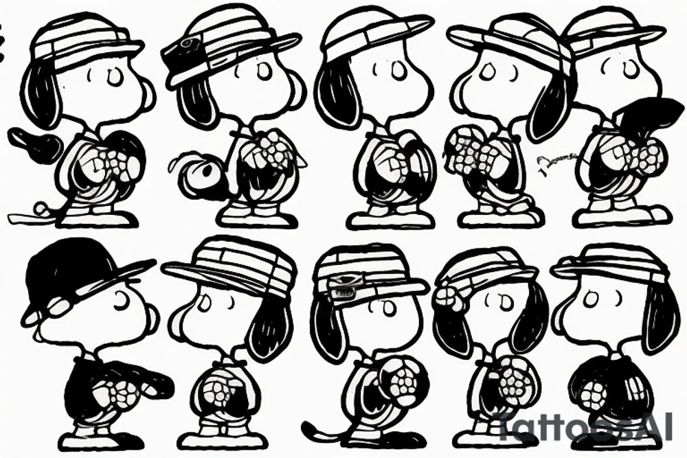 snoopy samurai tattoo idea