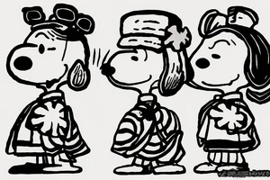 snoopy samurai tattoo idea