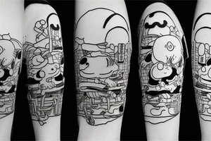 snoopy samurai tattoo idea