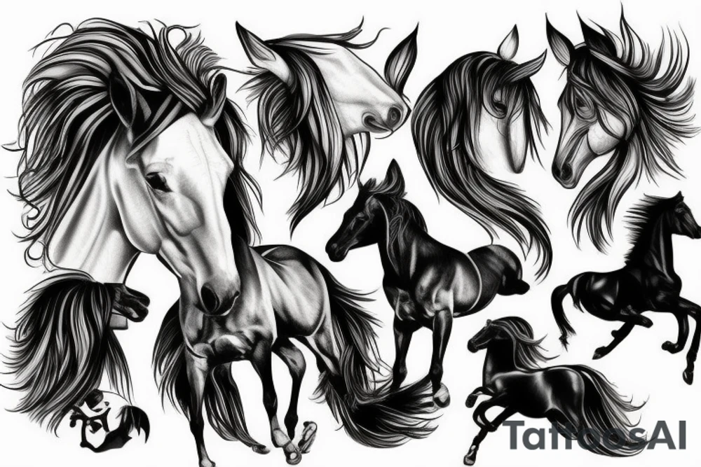 heaven with horses tattoo idea